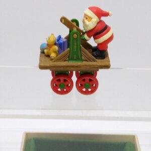 Hallmark Ornament 1983 Here Comes Santa Express Train Handcar 5th in Series #5